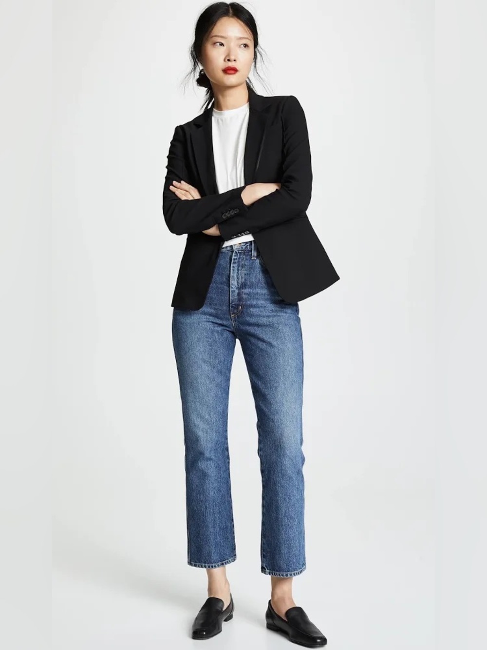 Derek Lam 10 Crosby Women's Black Bowery Twill Blazer size 16